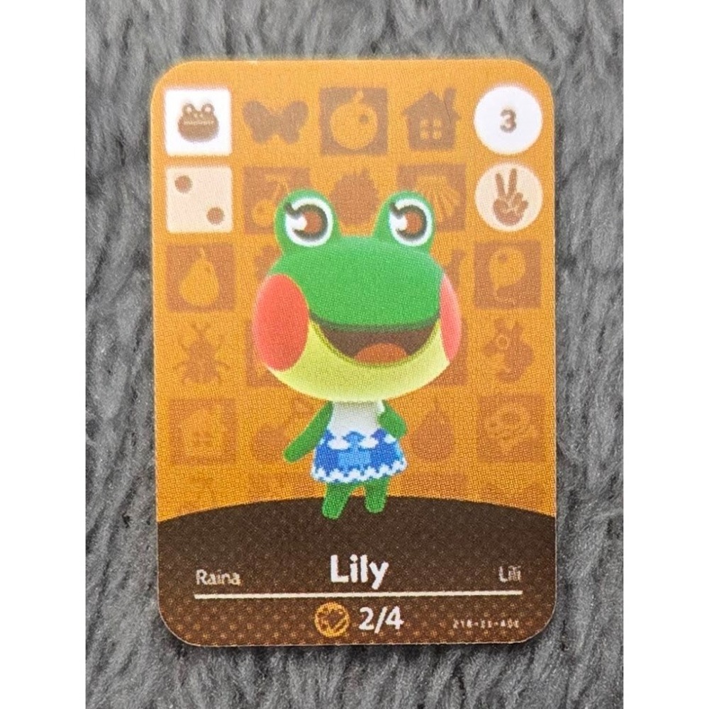 Animal Crossing Lily NFC Card Frog Villager New Horizons Nintendo Switch Tested